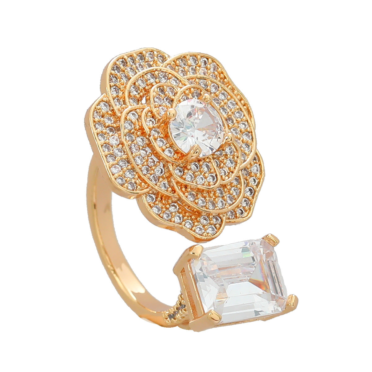 Al por mayor 2023 nuevo anillo de diamante de cobre